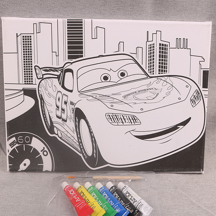 pure cotton 280g pre printed stretched canvas with acrylic paints pure cotton 280g pre printed stretched canvas with acrylic paints