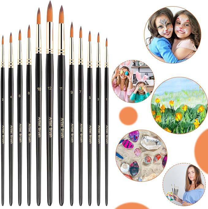 Paint brushes set for oil acrylic painting