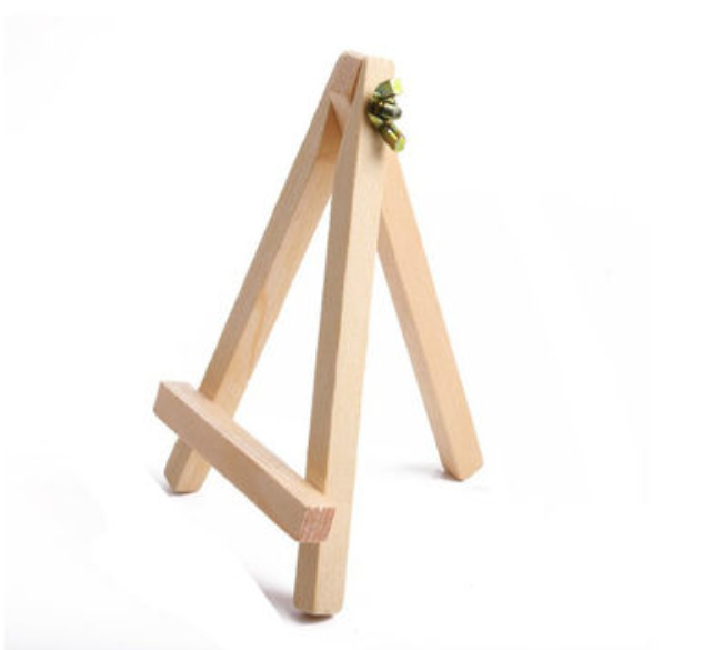 Pine Wood mini easel stand  canvas 8x8cm small wooden easel