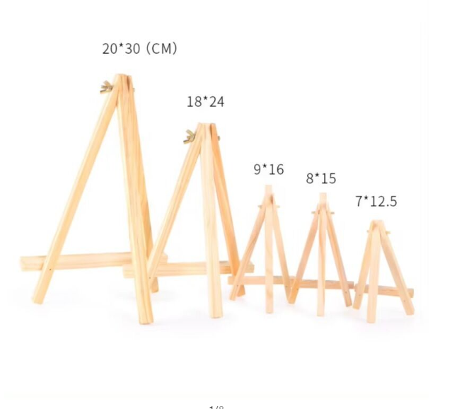 Desk Stand Mini Wood Triangle Easel