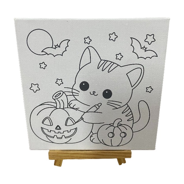 pure cotton 280g pre printed stretched canvas with acrylic paints