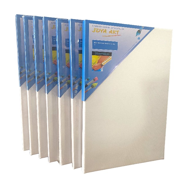 Pine frame pure cotton blank stretched canvas with acrylic paints